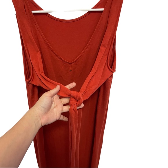 Cuyana Wrap Maxi Dress in Blood Orange Size M - Picture 7 of 10
